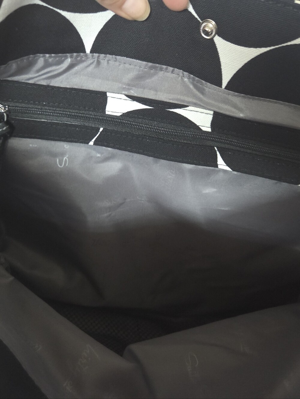 Thirty one Black & White Polka Dot Laptop Bag - Stylish Everyday Carry - Picture 7 of 16
